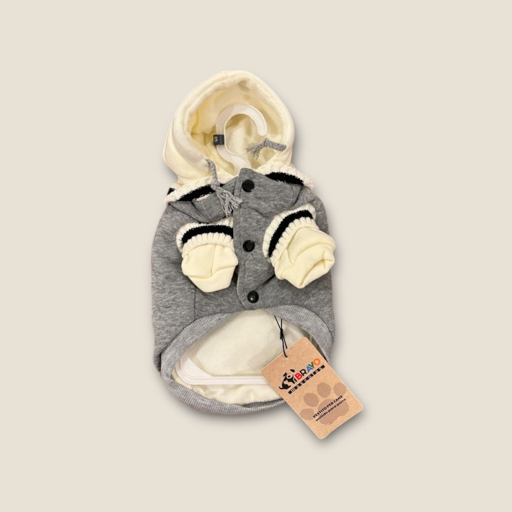 Sudadera Gris con Capucha | Kioto.pet