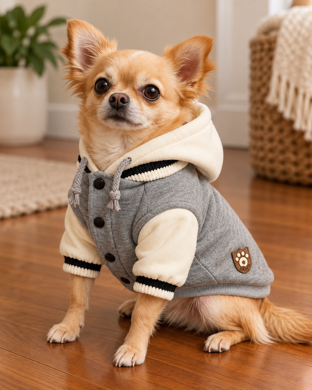 Sudadera Gris con Capucha | Kioto.pet