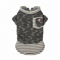 Playera Tejido con Bolsillo y Cuello a Rayas