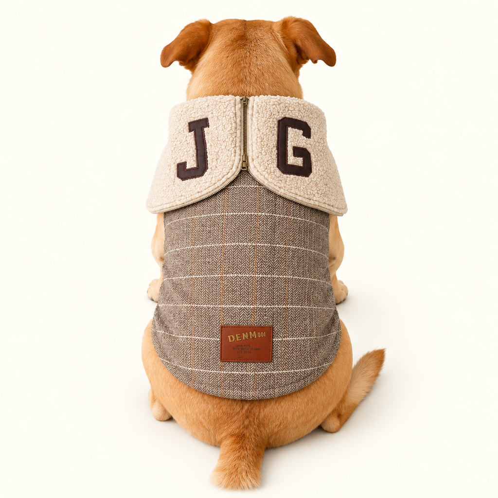 Abrigo Tweed con Cuello de Borrega