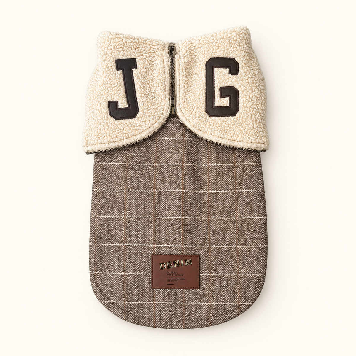 Abrigo Tweed con Cuello de Borrega