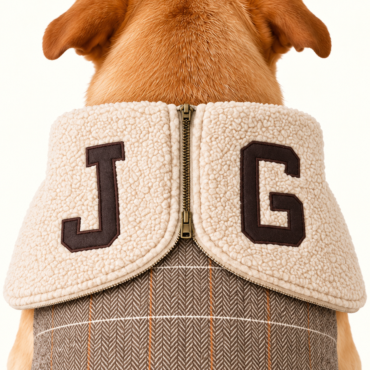 Abrigo Tweed con Cuello de Borrega