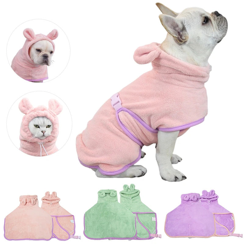 Zen Bath Robe | Bata Ligera y Ultra Absorbente para Perros y Gatos  Kioto.pet